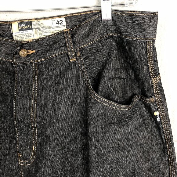 State Property Baggy Leg Jeans Mens 42 Blue Standard Issue 18153 Loose Street - Picture 12 of 16